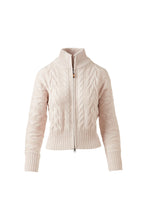 Load image into Gallery viewer, Kinross Luxe Cable Zip Cardigan in Canvas
