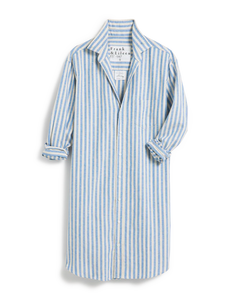 Mary Shirtdress in Blue Sand Stripe