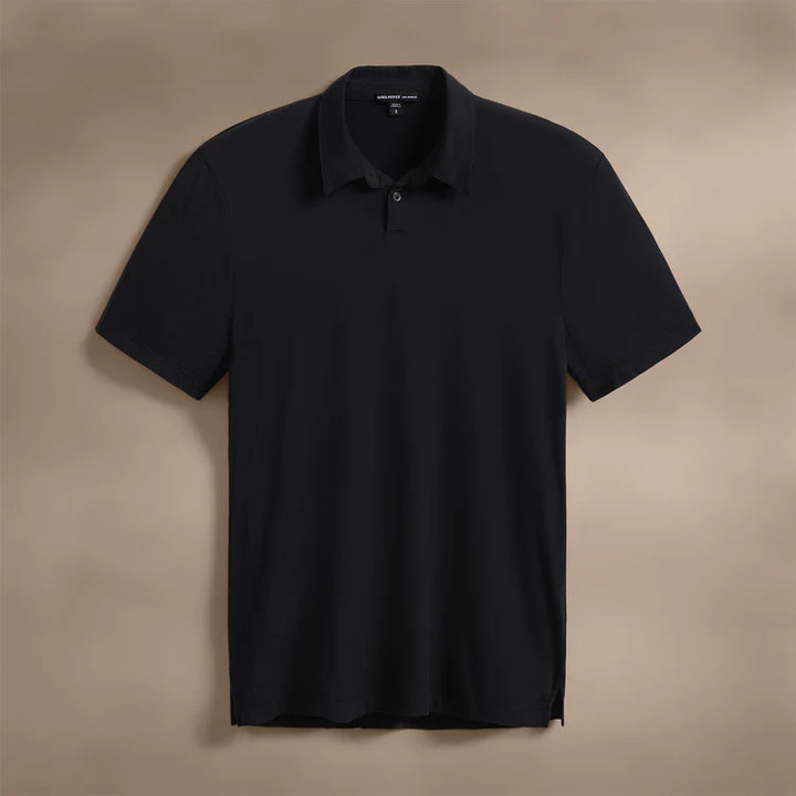 James Perse Brushed Lotus Polo In Black