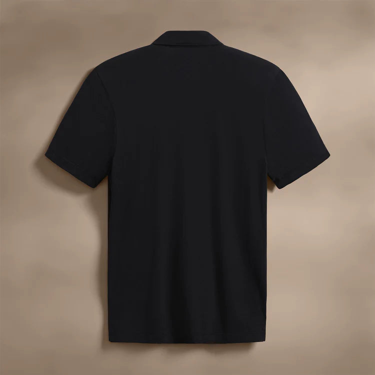 James Perse Brushed Lotus Polo In Black