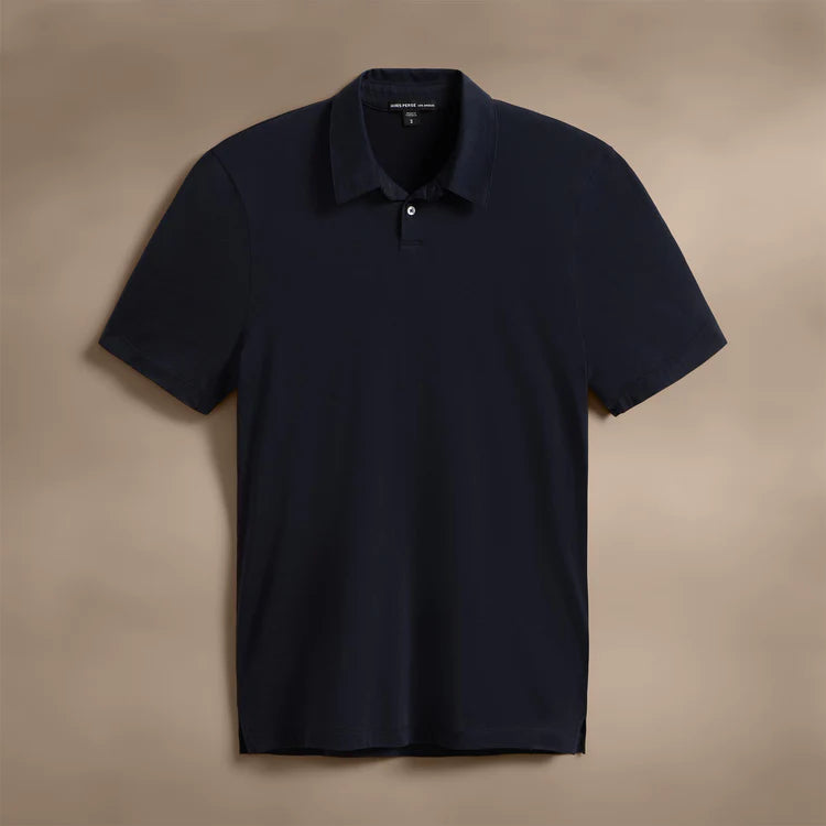 James Perse Brushed Lotus Polo In Deep