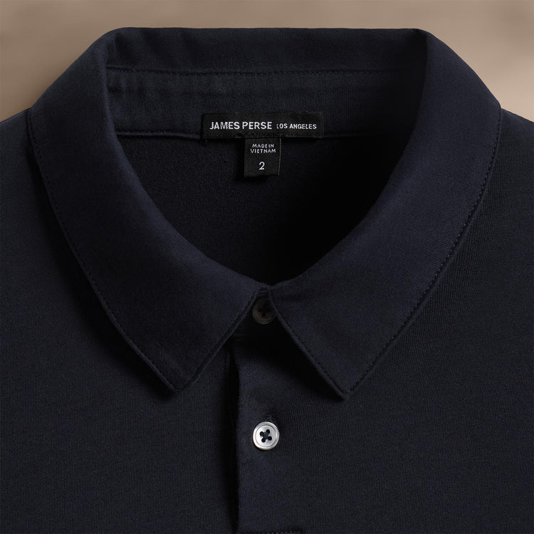 James Perse Brushed Lotus Polo In Deep