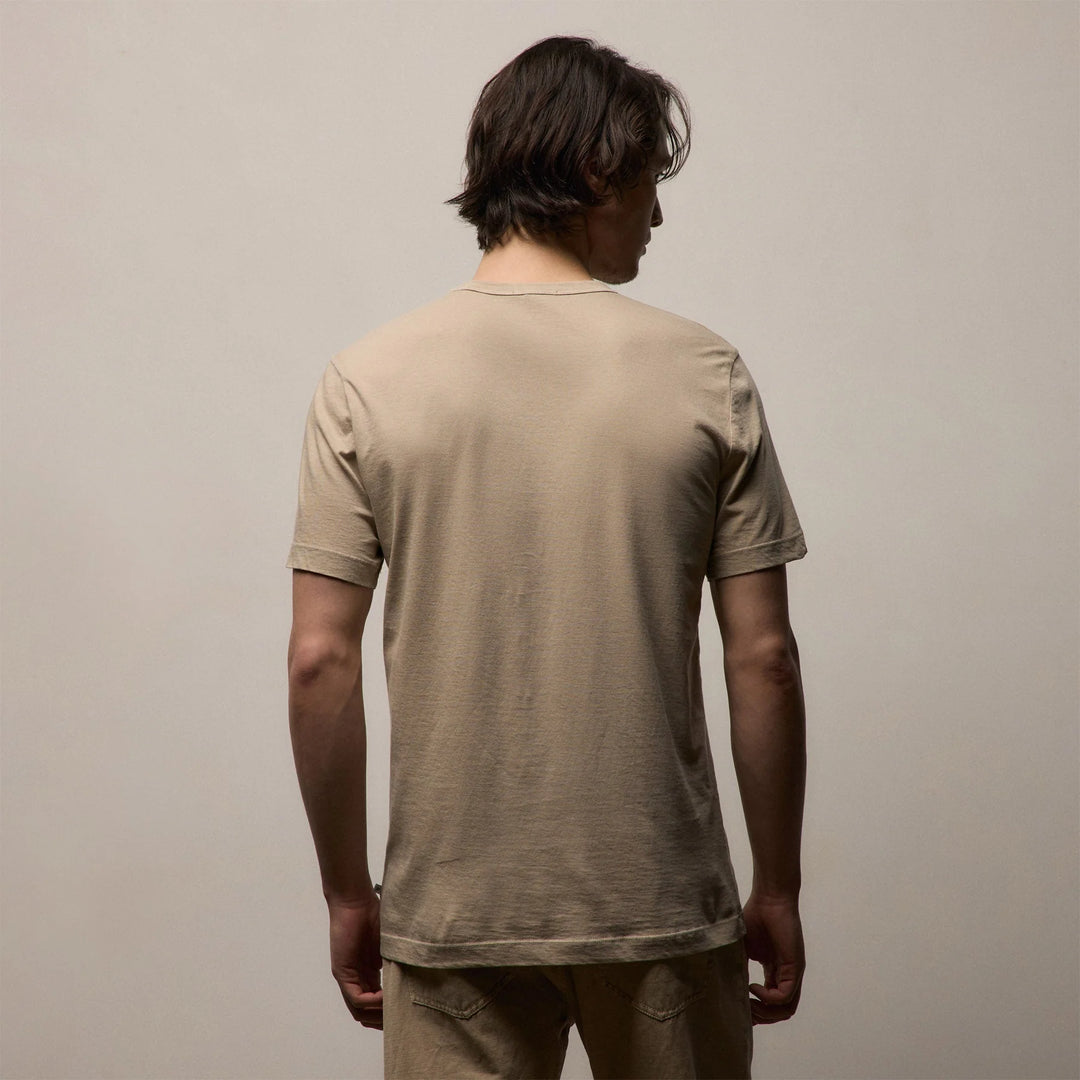 James Perse Men Short Sleeve Crew Neck In Light Khaki