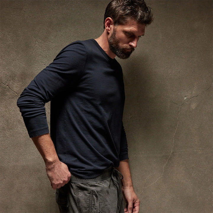 James Perse L/S Crew Neck In Deep