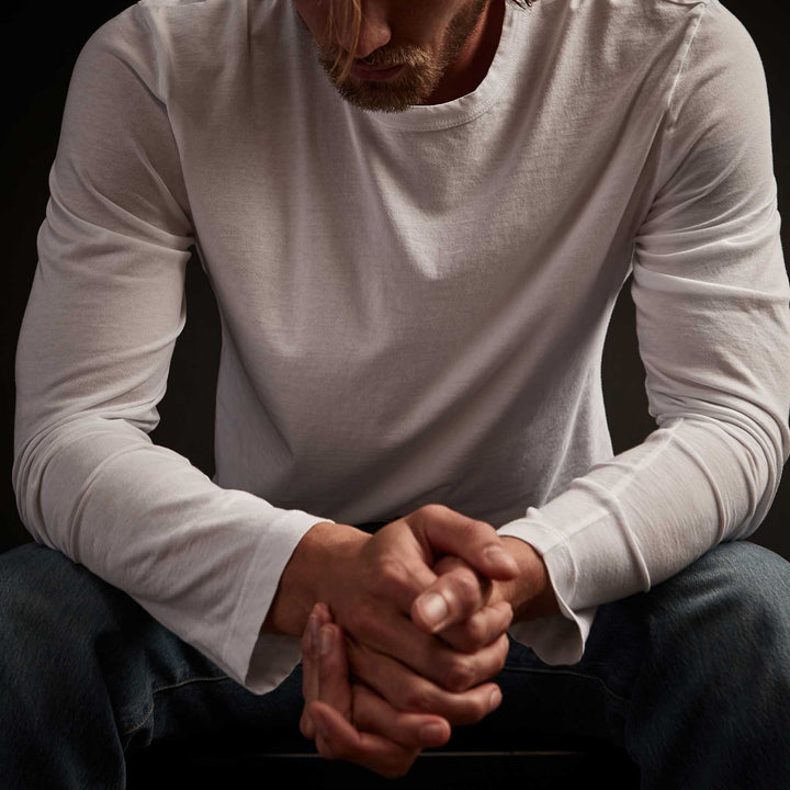 James Perse L/S Crew Neck In White