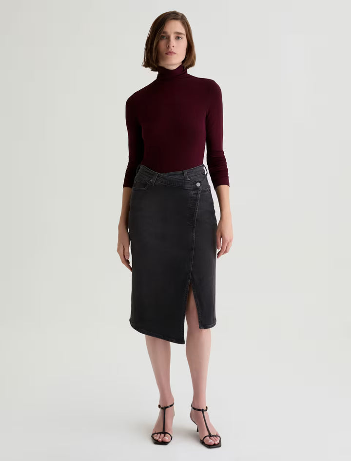 Ag Bruna Wrap Midi Skirt In Nebula