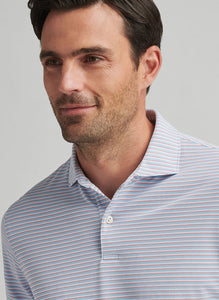Peter Millar Tempo Performance Mesh Polo in Blue Forest