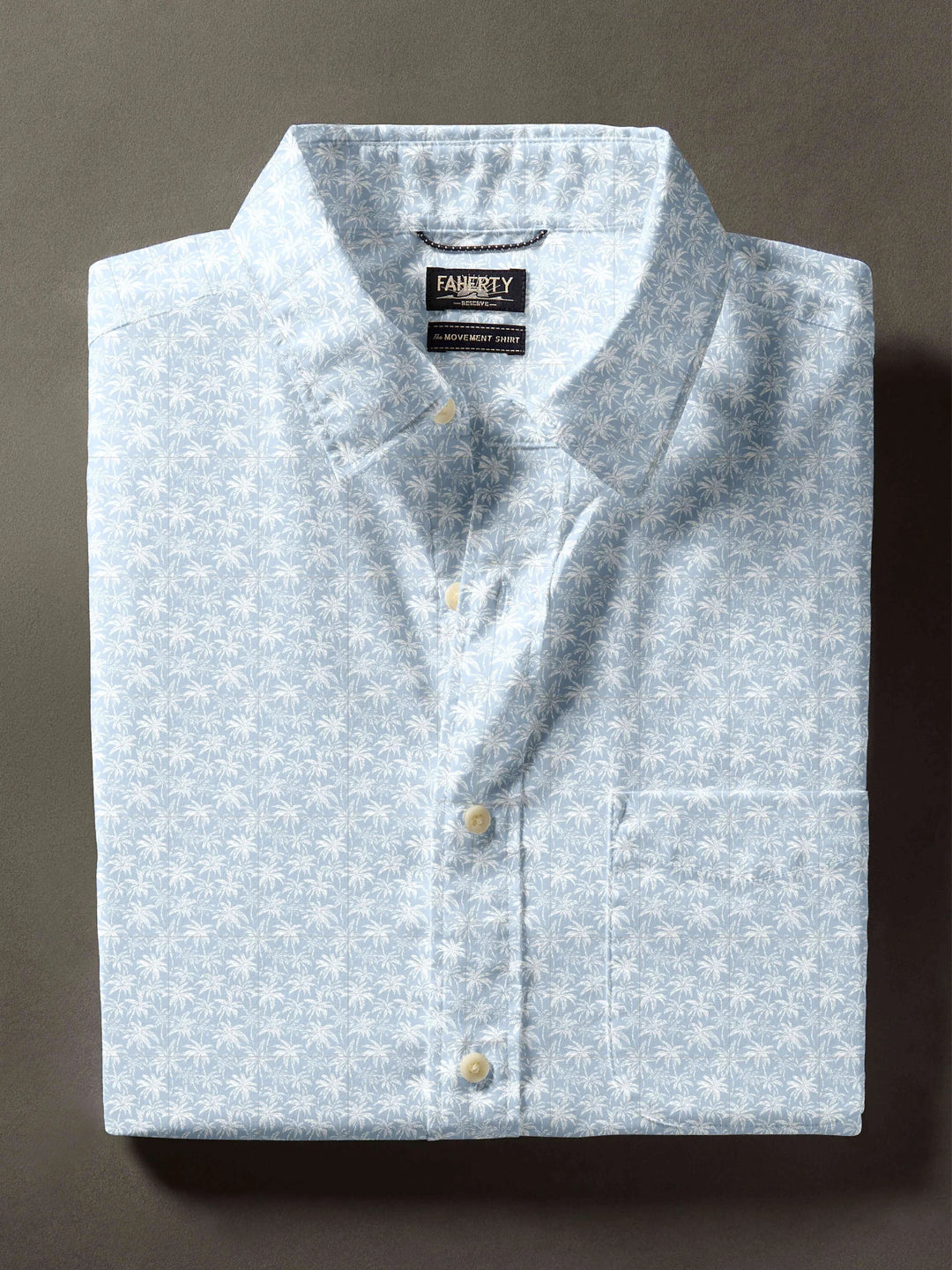 Faherty Ss Monterey Movement Shirt In Blue Palm Beach