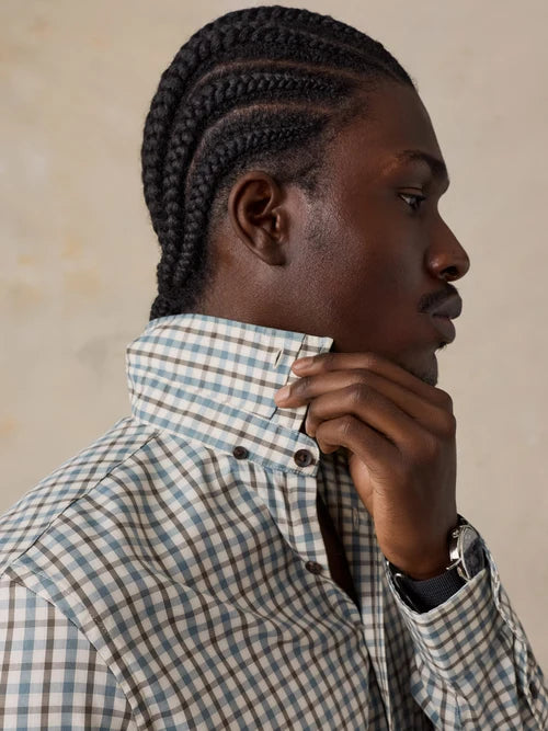 FAHERTY Soft Twill Movement Shirt - Burr Oak Gingham