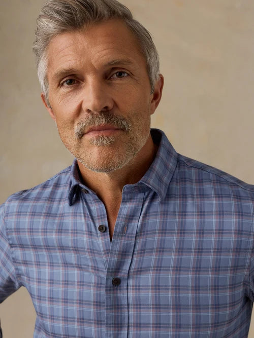Faherty Soft Twill Movement Shirt Riverstone Pass Plaid