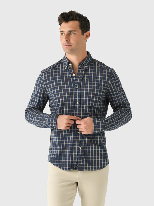 Faherty Coastline Knit Shirt in Twilight Check