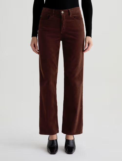 Ag Brinley Corduroy Mid-Rise Straight In Coffee Bean