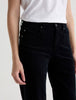 AG Brinley Corduroy Mid-Rise Straight in Super Black