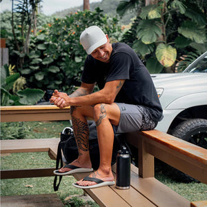 Olukai Men's Ulele Beach & Water Sandal in Melin / Black