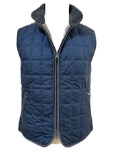 Italian Quilt Vest In New Navy