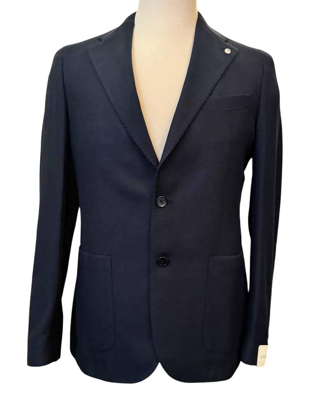 Lbm Soft Jacket In Navy Worsted Solid