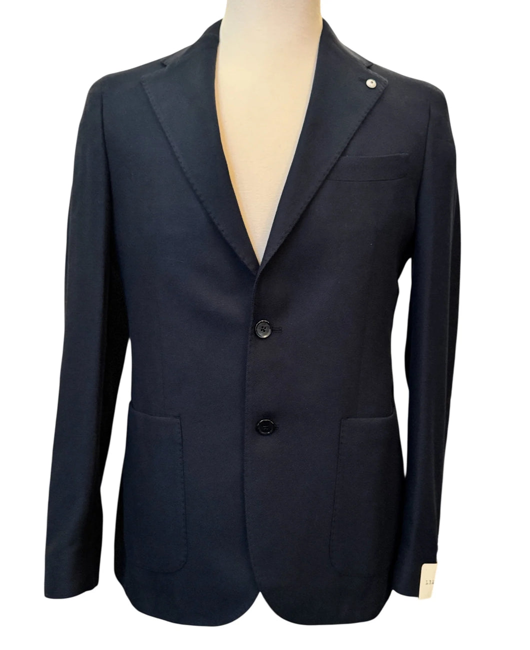 LBM Soft Jacket in Navy Worsted Solid
