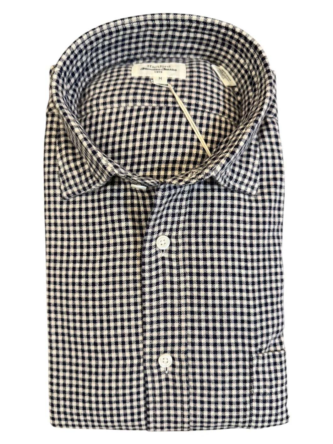 Hartford Woven Shirt in Navy/Ivory