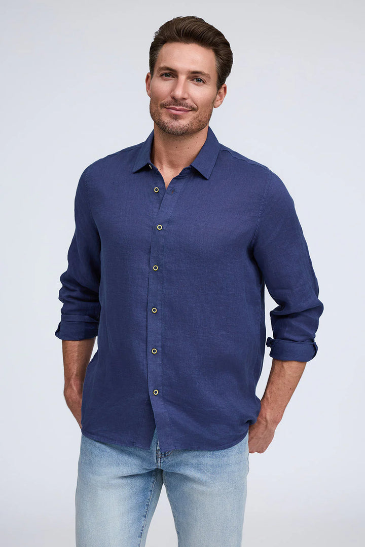 RAFFI Linen L/S in Midnight