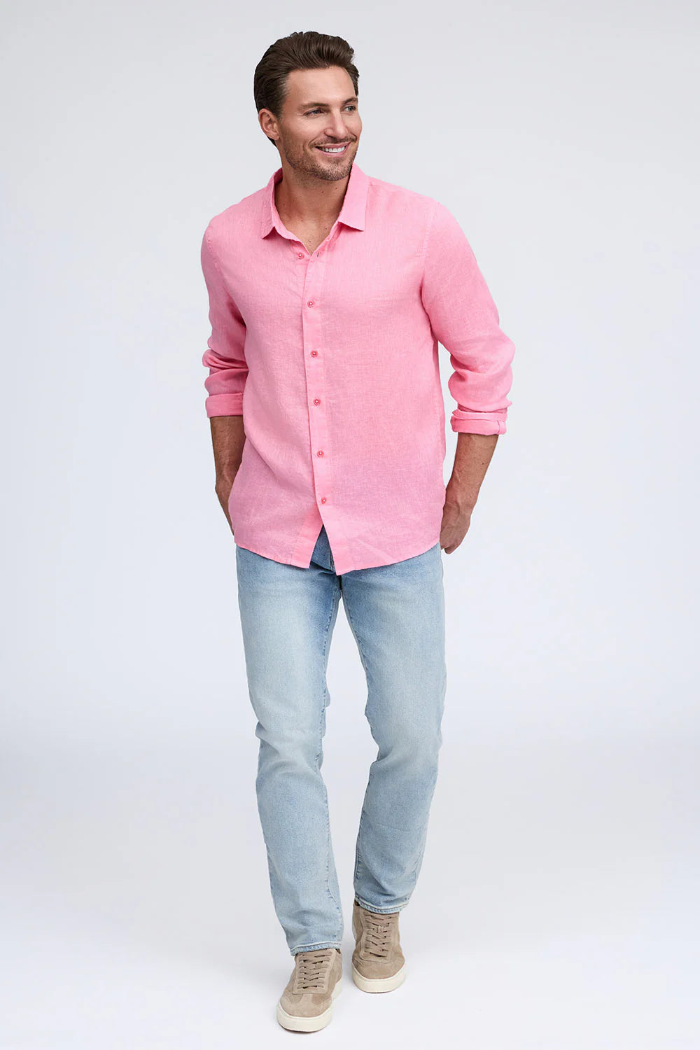 RAFFI Linen L/S in Red