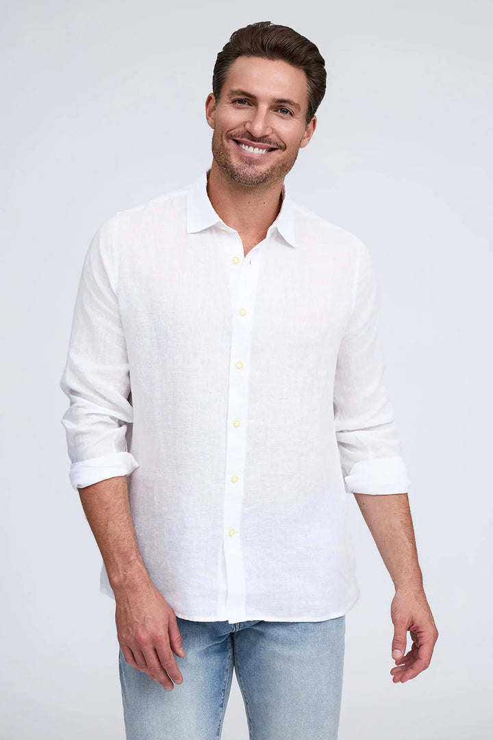 RAFFI Linen L/S in White