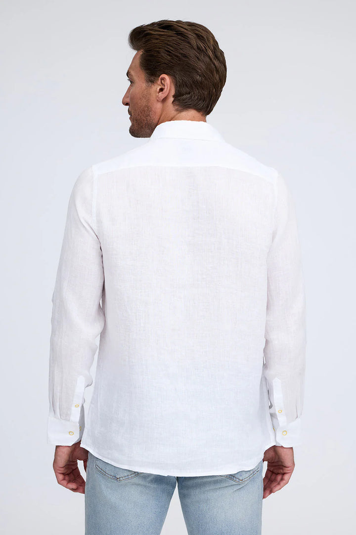 RAFFI Linen L/S in White