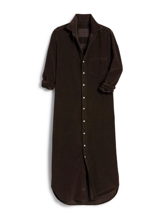 Frank &amp; Eileen Rory Maxi Shirtdress In Espresso