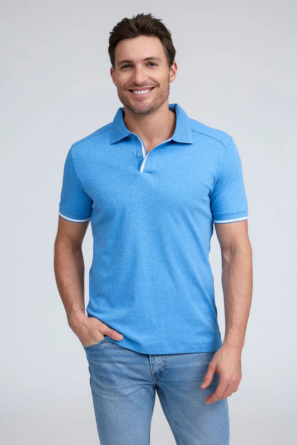 Raffi Nolan Rib Polo in Blue