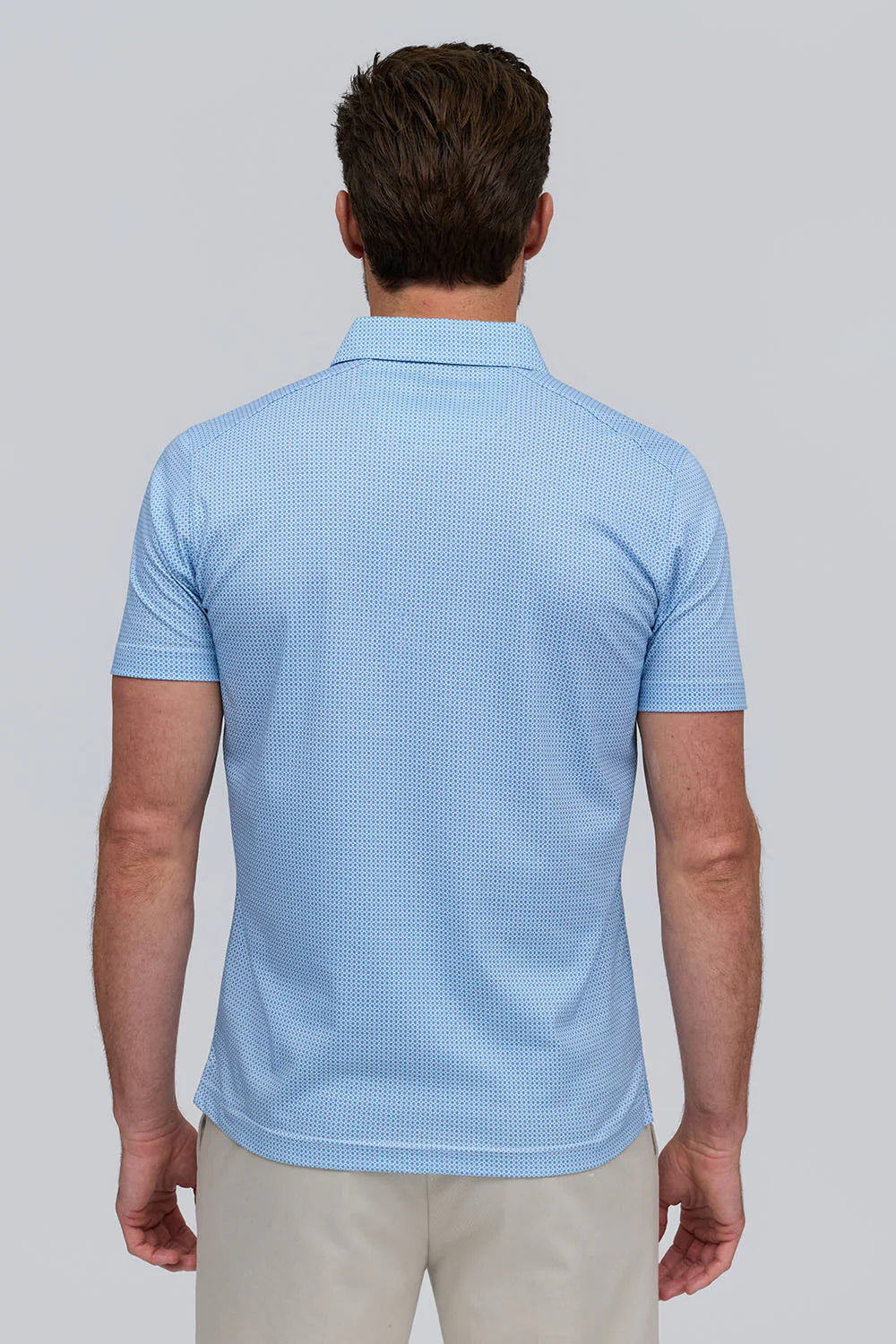 Raffi Lennon Geo Print Polo In Water