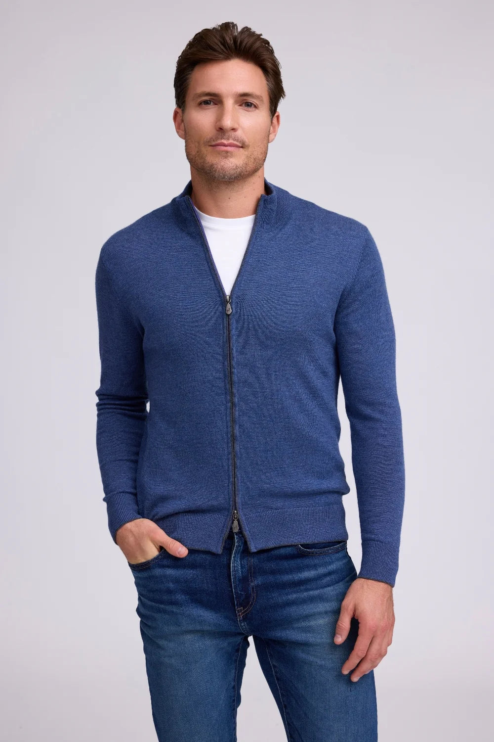 Raffi Matteo L/S Full Zip In Indigo