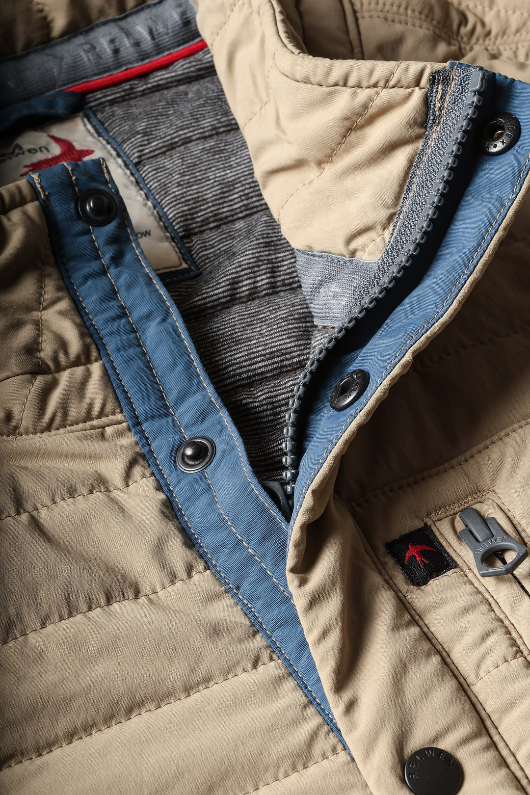 Relwen Windzip Jacket In Dark Khaki