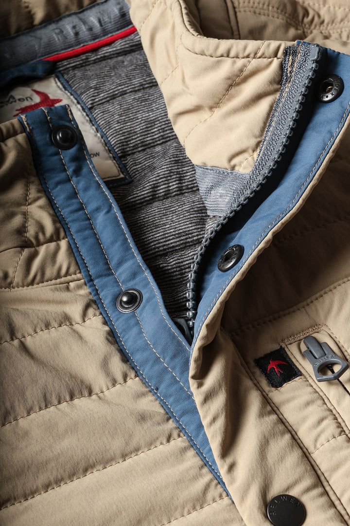 Relwen Windzip Jacket In Dark Khaki