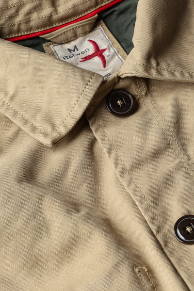 Relwen Canvas Chore Coat In Drill Khaki