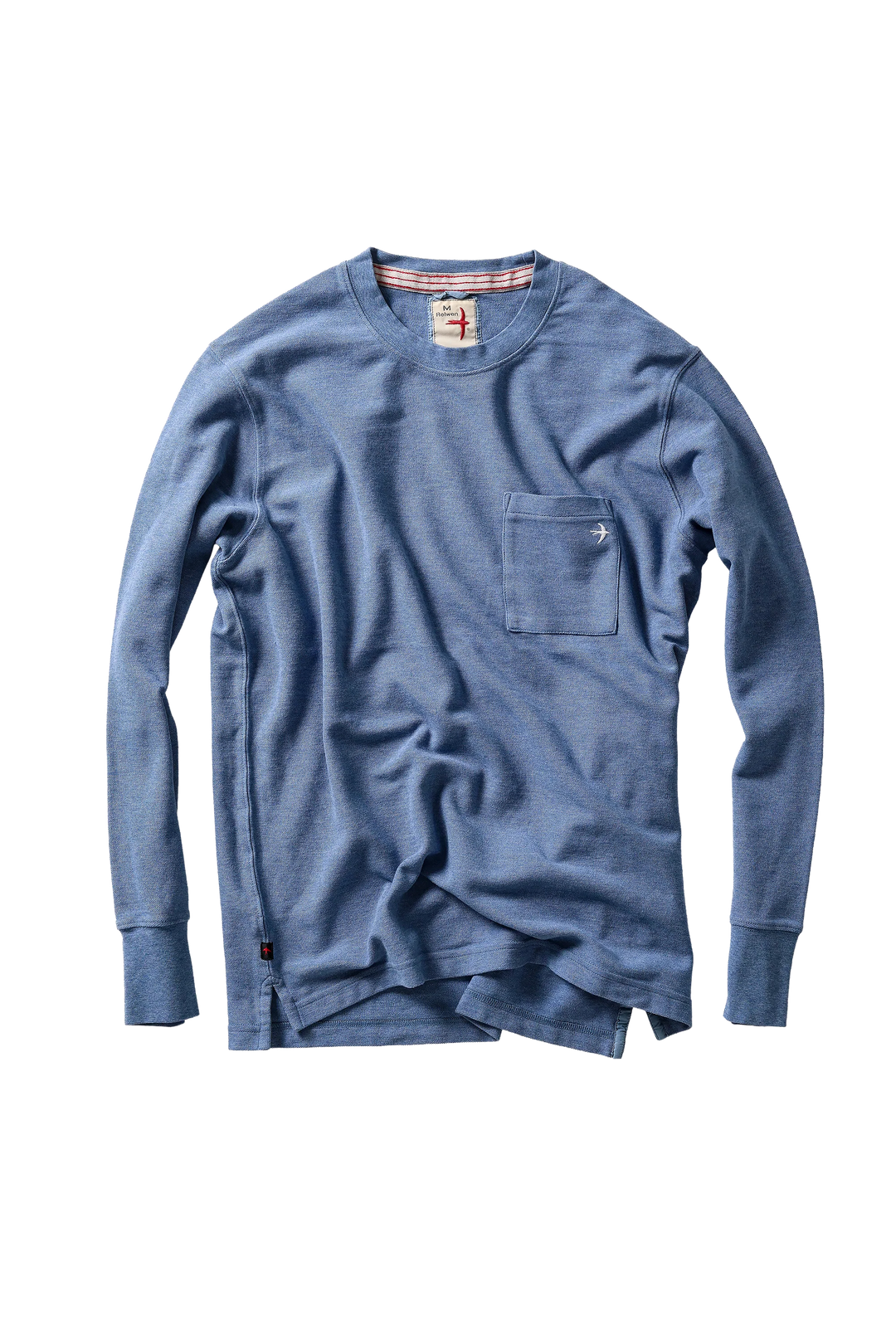 Relwen L/S Vintage Pique Crew In Marine