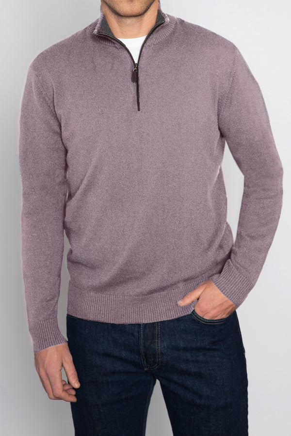 Kinross Suede Trim 1/4 Zip In Seal