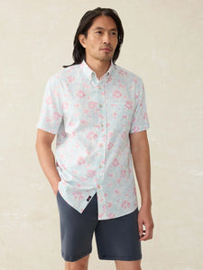 Faherty Short-Sleeve Breeze Shirt in Clear Water Blossom