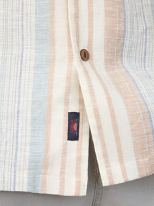 Faherty SS Breeze Camp Shirt in Golden Beach Stripe