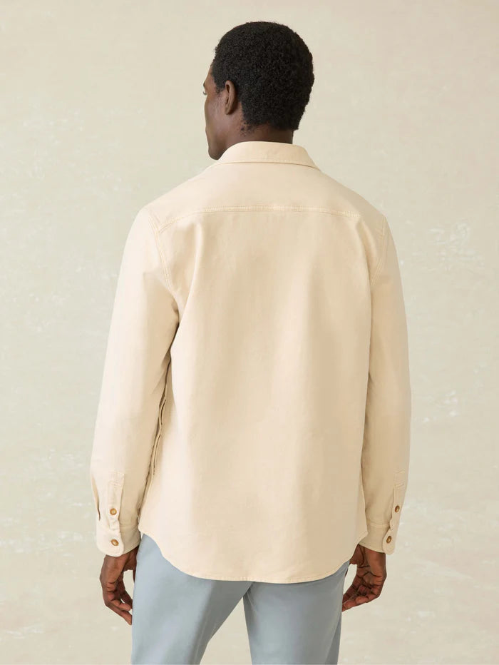 Faherty Sunwashed Canvas Cpo In Sea Salt