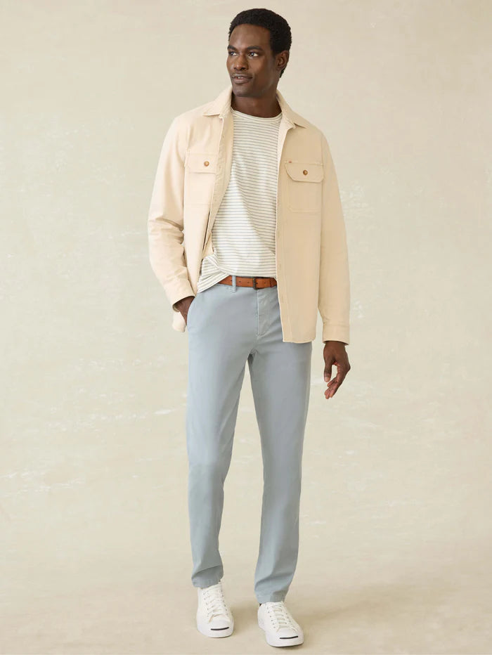 Faherty Sunwashed Canvas Cpo In Sea Salt