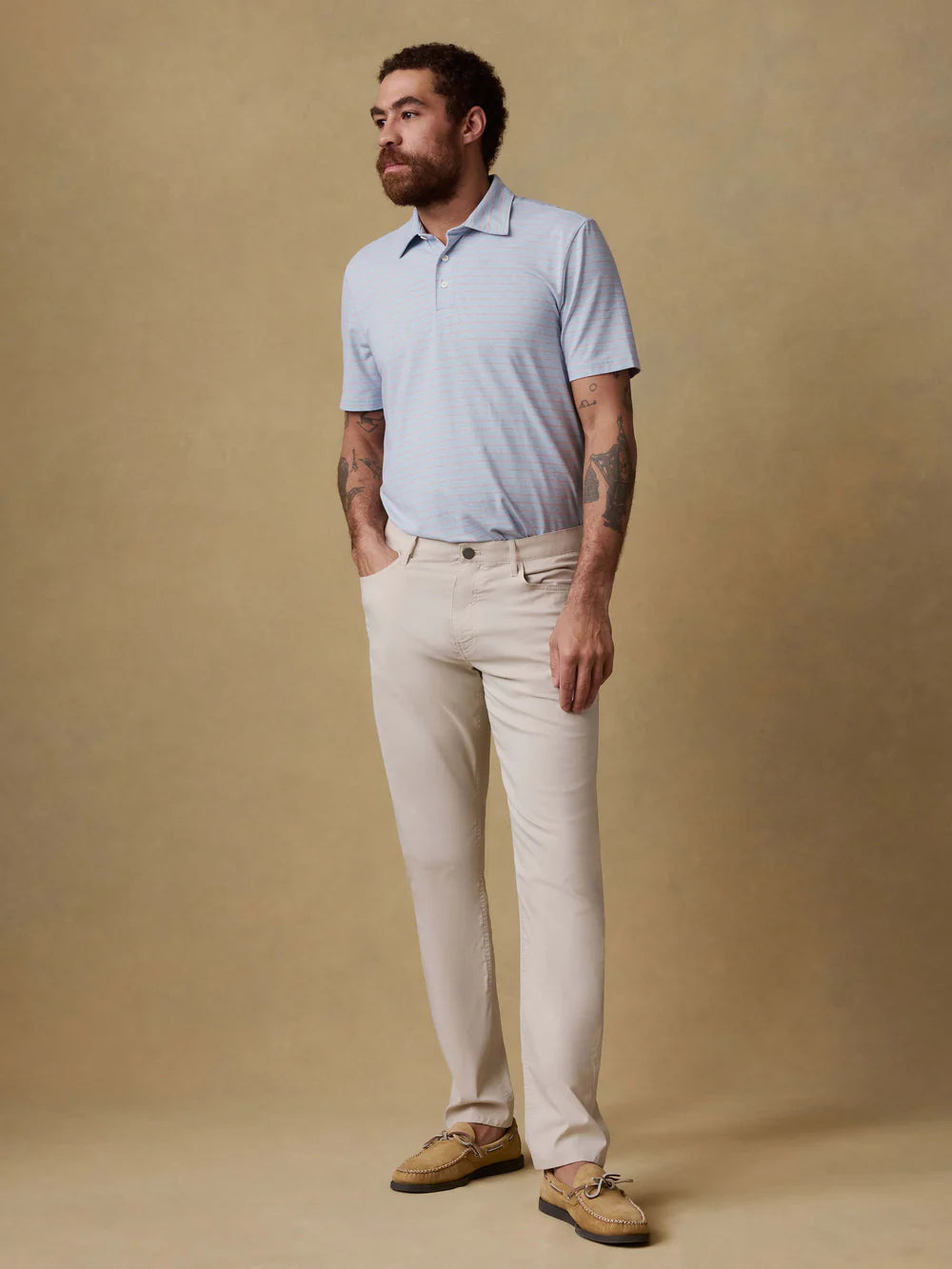 Faherty Men Movement 5-Pocket Pant In Light Sand