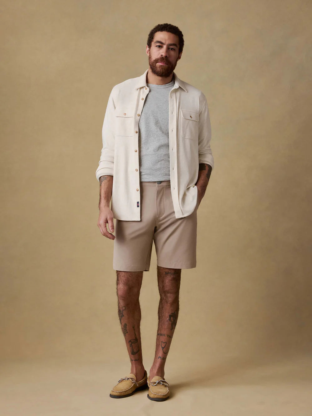 Faherty All Day Short In Khaki
