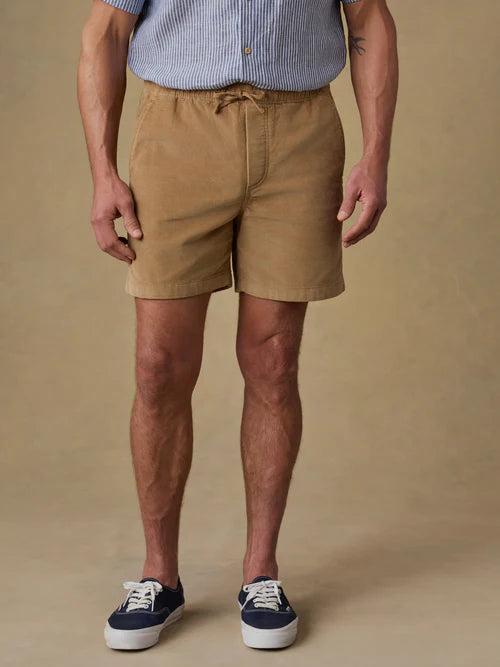 Faherty Corduroy Short In Dark Sand
