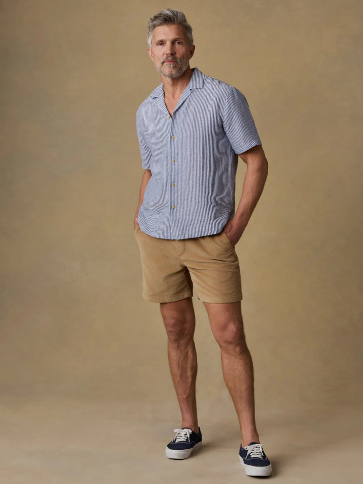 Faherty Corduroy Short In Dark Sand