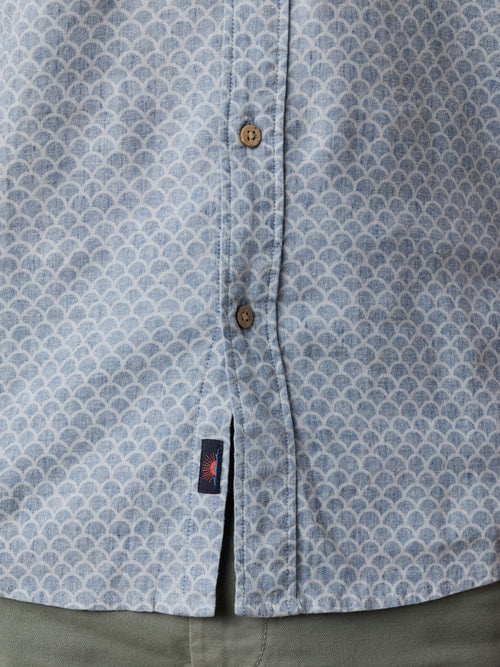 Faherty Short-Sleeve Breeze Shirt - Fishscale Redux