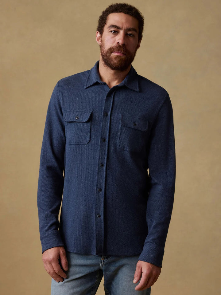 FAHERTY Legend Sweater Shirt - Brighton Navy Twill