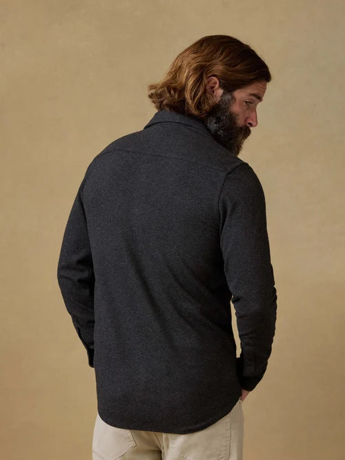 FAHERTY Legend Sweater Shirt - Heathered Black Twill