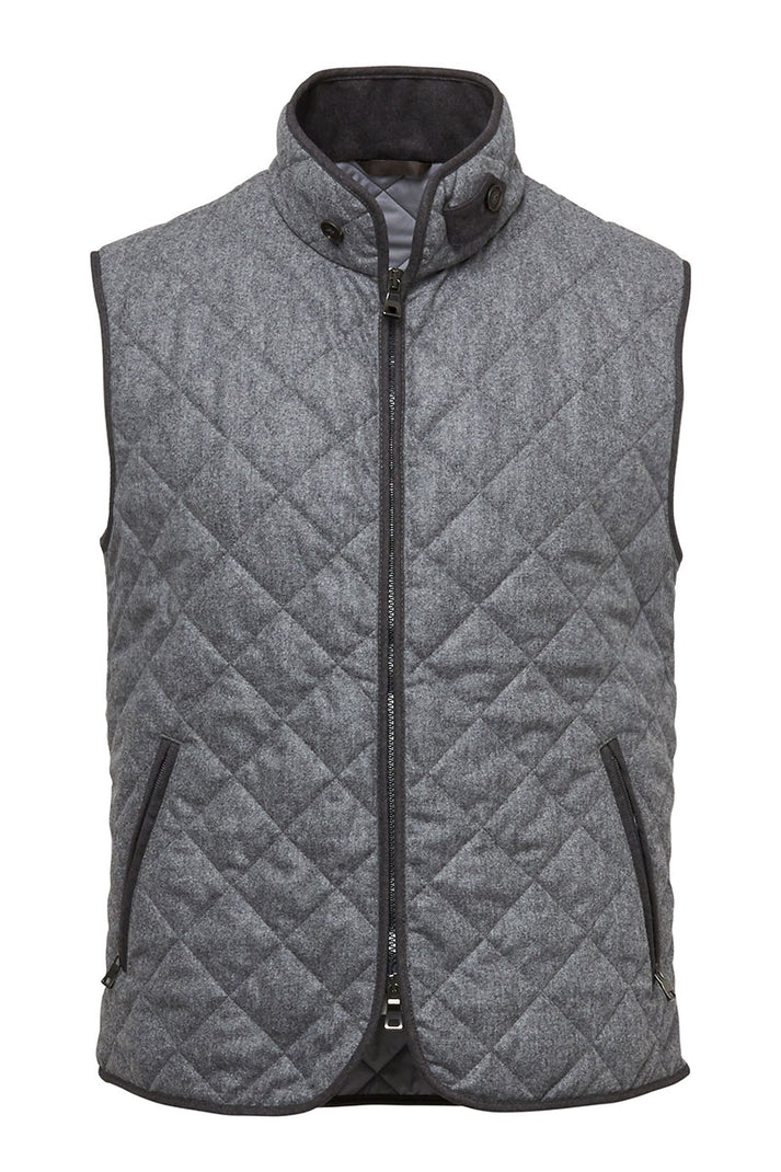 Waterville Theo Wool Vest in Grey