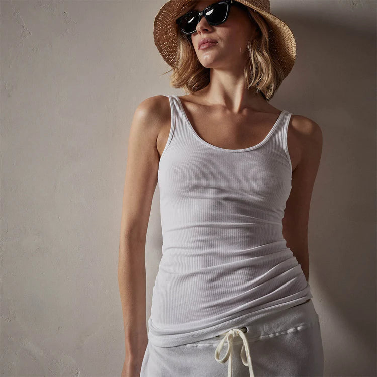 James Perse Daily Tank In White