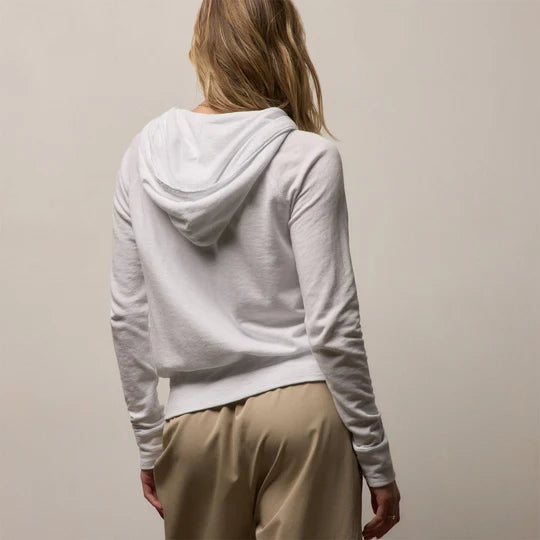 James Perse French Terry Zip Hoody White