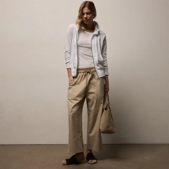 James Perse French Terry Zip Hoody White